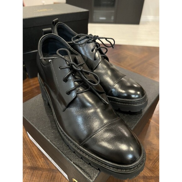 US11 CHAMARIPA Elevator Shoes For Men Black Oxford Dress height heels Shoes 9cm main image 4